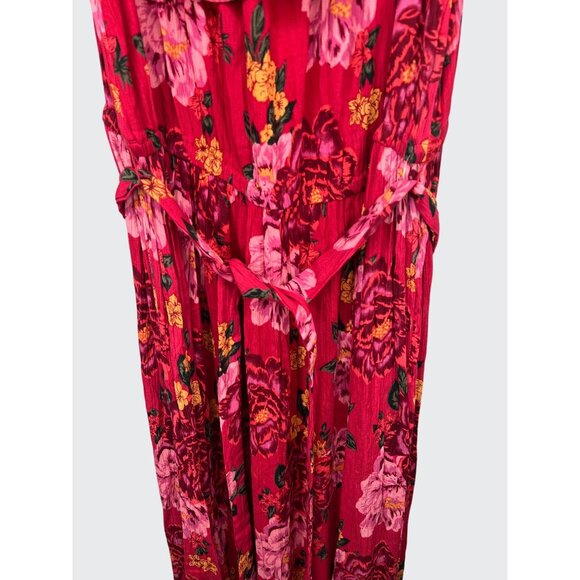 Margaux Riviera Womens Fuschia Floral Bohemian Off the Shoulder Maxi Dress 2X - Picture 8 of 12